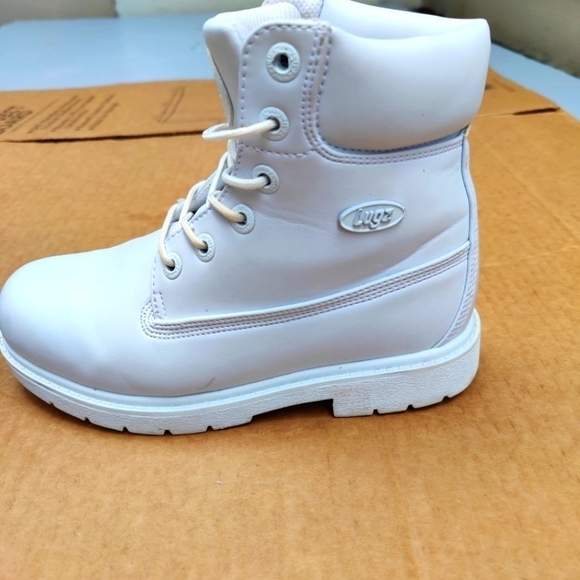 Lugz Mens Convoy White Ankle Combat & Lace-up Boots Shoes Size 6 - Picture 1 of 10